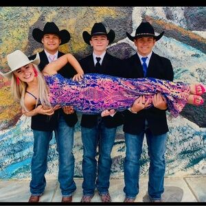 Multicolor blue prom dress